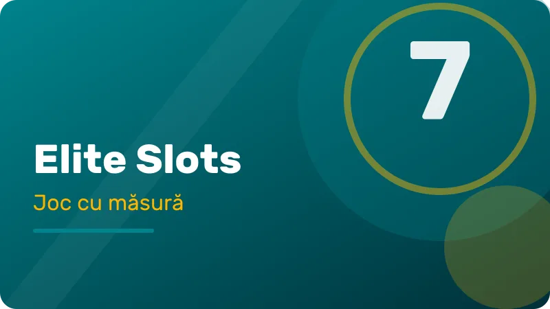 Joc responsabil la Elite Slots Casino – ilustrație pentru secțiunea Elite Slots